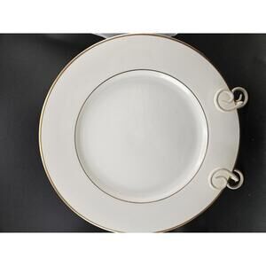 Ivory Elegance Ranmaru Dynasty 0610 Japan Platter Gold Trim